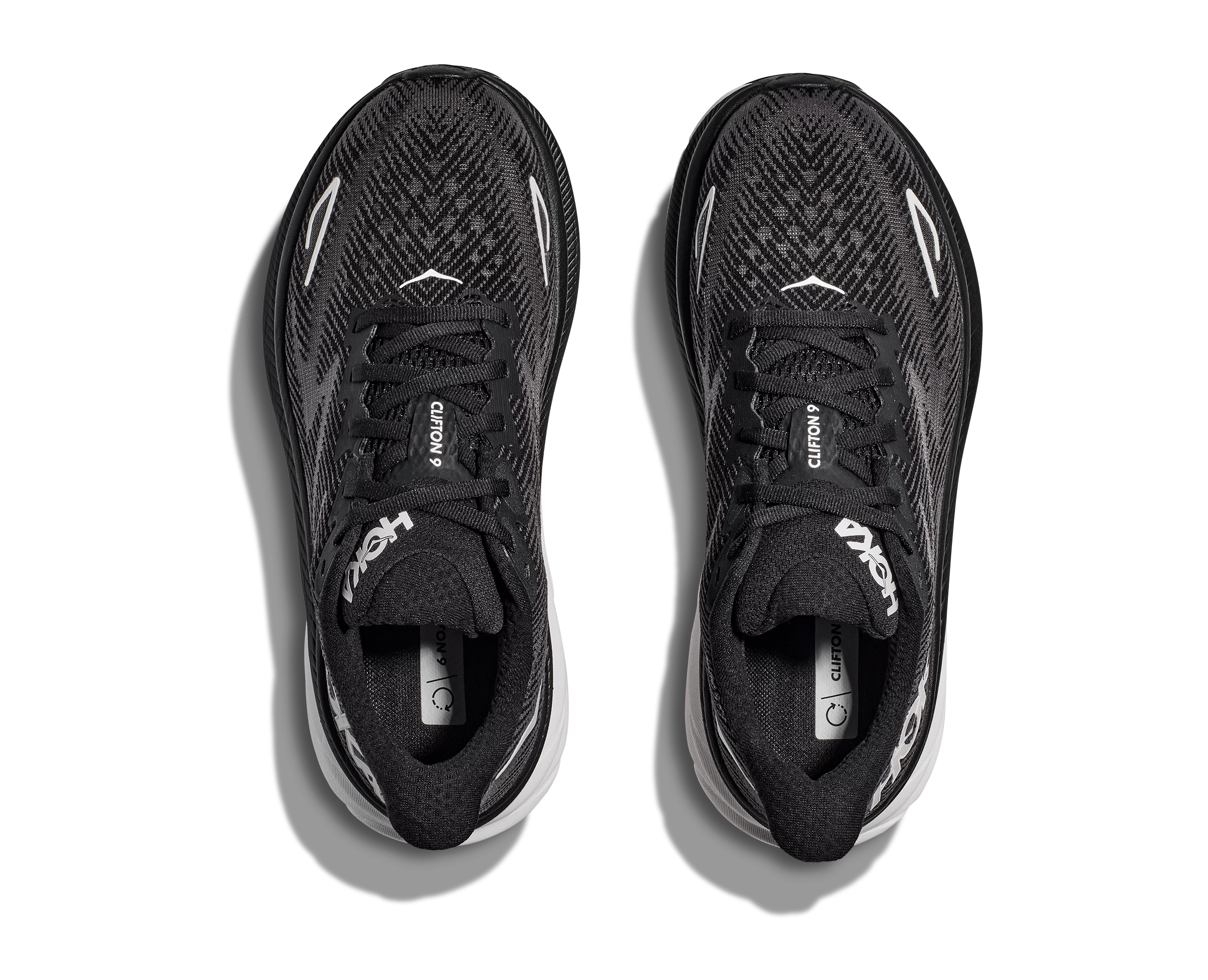 Hoka Men's Clifton 9 (BWHT - Black/White) 7 Hoka Men's Clifton 9 (BWHT - Black/White) - Image 5