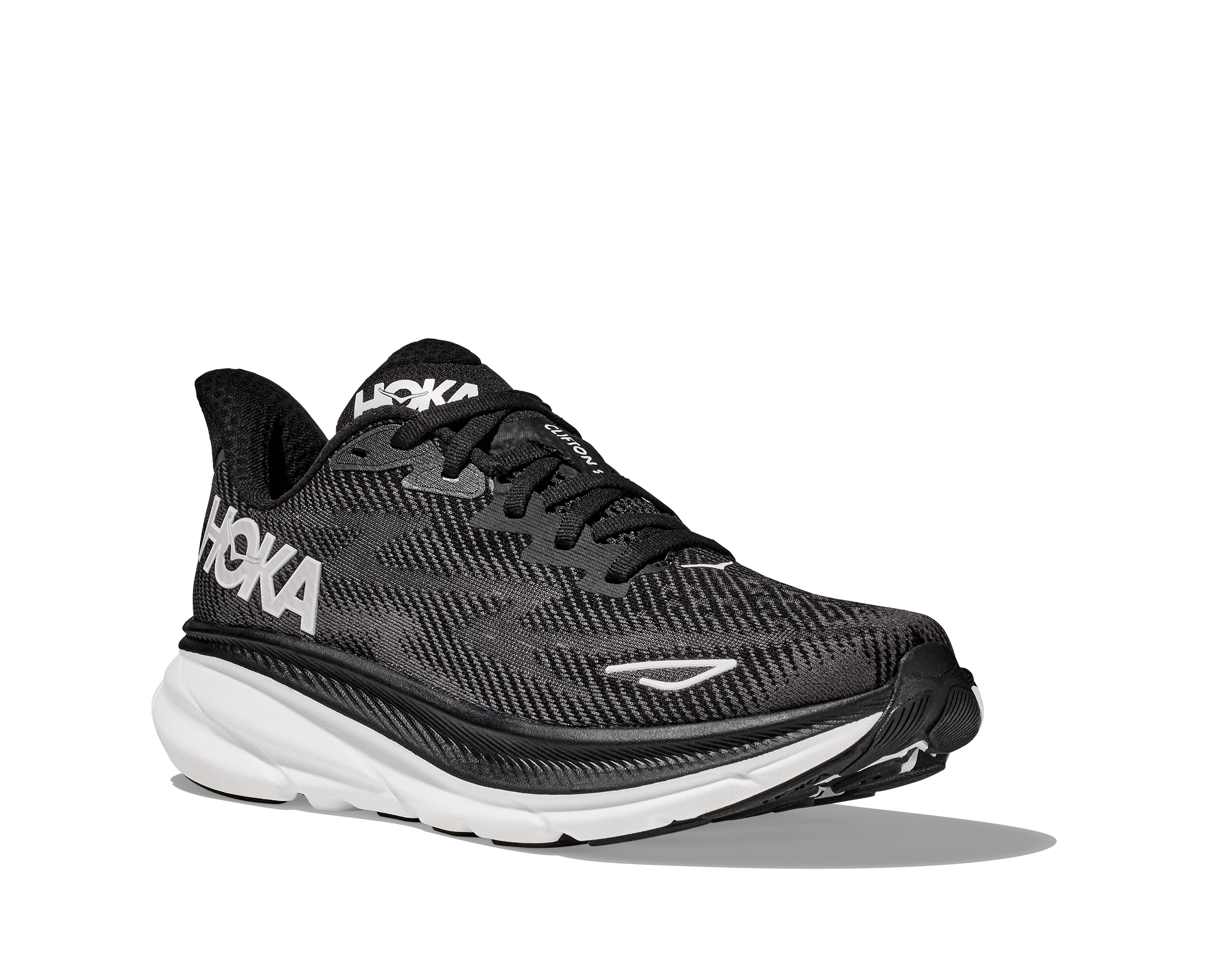 Hoka Men's Clifton 9 (BWHT - Black/White) 5 Hoka Men's Clifton 9 (BWHT - Black/White) - Image 3