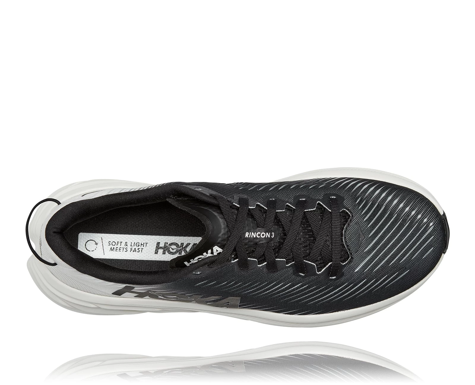 Hoka Men's Rincon 3 (BWHT - Black/White) 6 Hoka Men's Rincon 3 (BWHT - Black/White) - Image 4