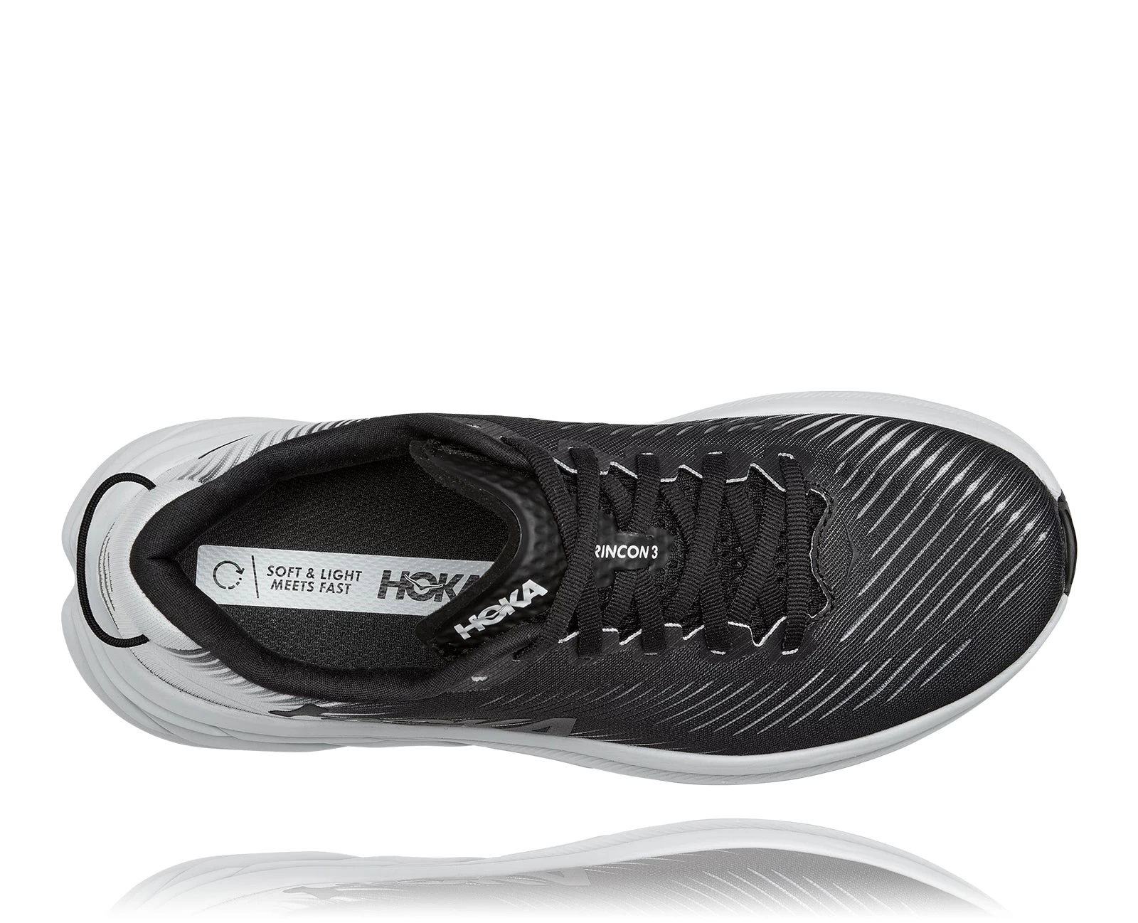 Hoka Women's Rincon 3 (BWHT - Black/White) 6 Hoka Women's Rincon 3 (BWHT - Black/White) - Image 4