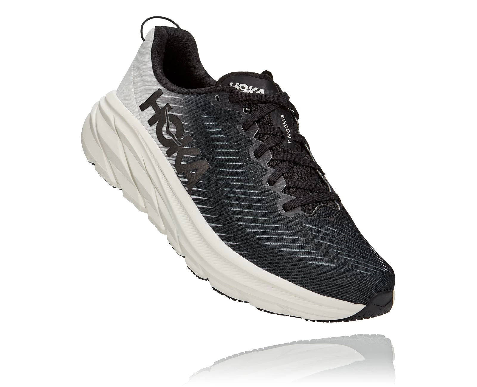 Hoka Men's Rincon 3 (BWHT - Black/White) 3 Hoka Men's Rincon 3 (BWHT - Black/White)