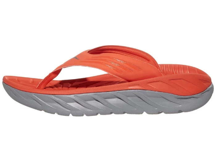 Hoka Men's Ora Recovery Flip (MRWDV - Mandarin Red/dove) 3 Hoka Men's Ora Recovery Flip (MRWDV - Mandarin Red/dove)